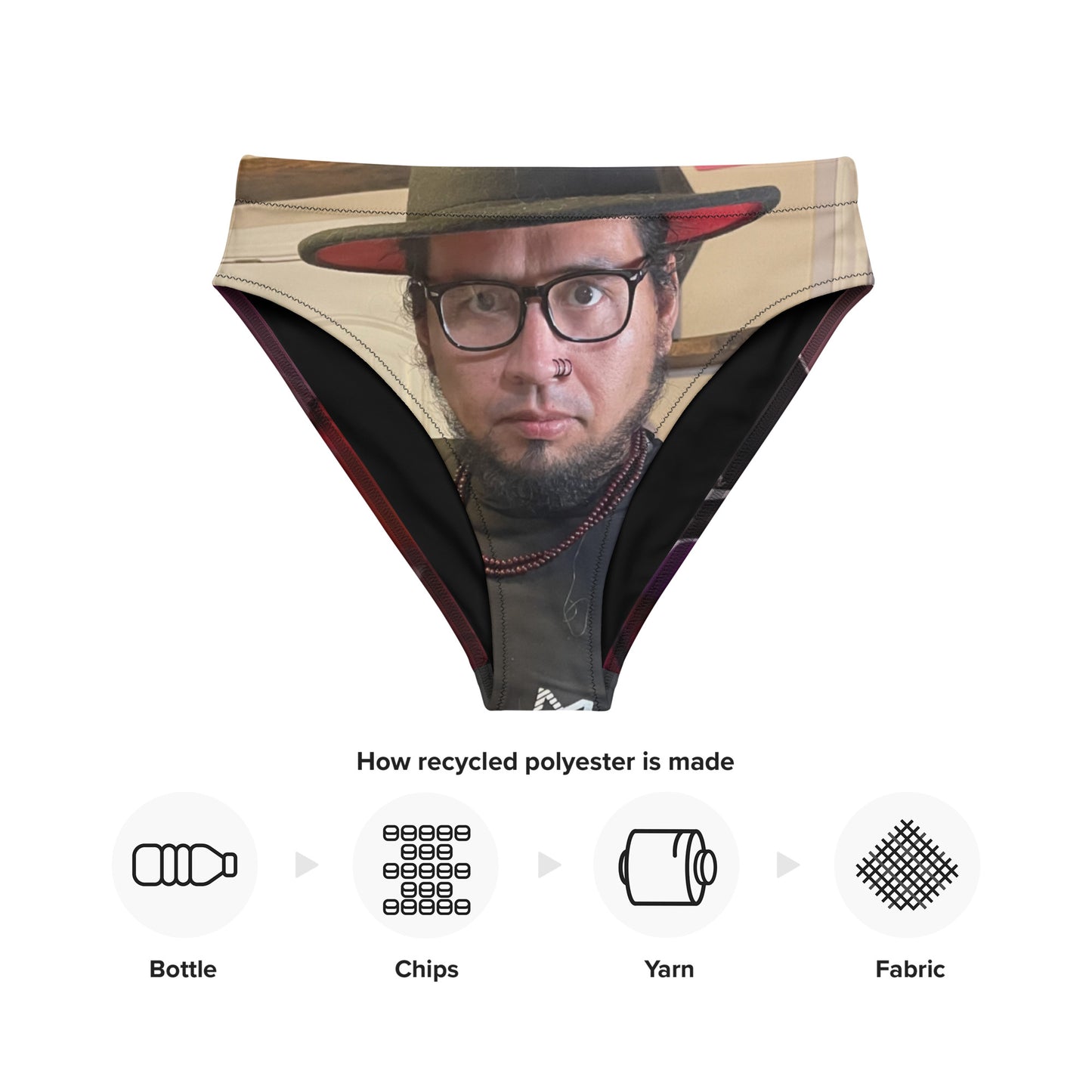 Moon Face High-waisted Bikini Bottom