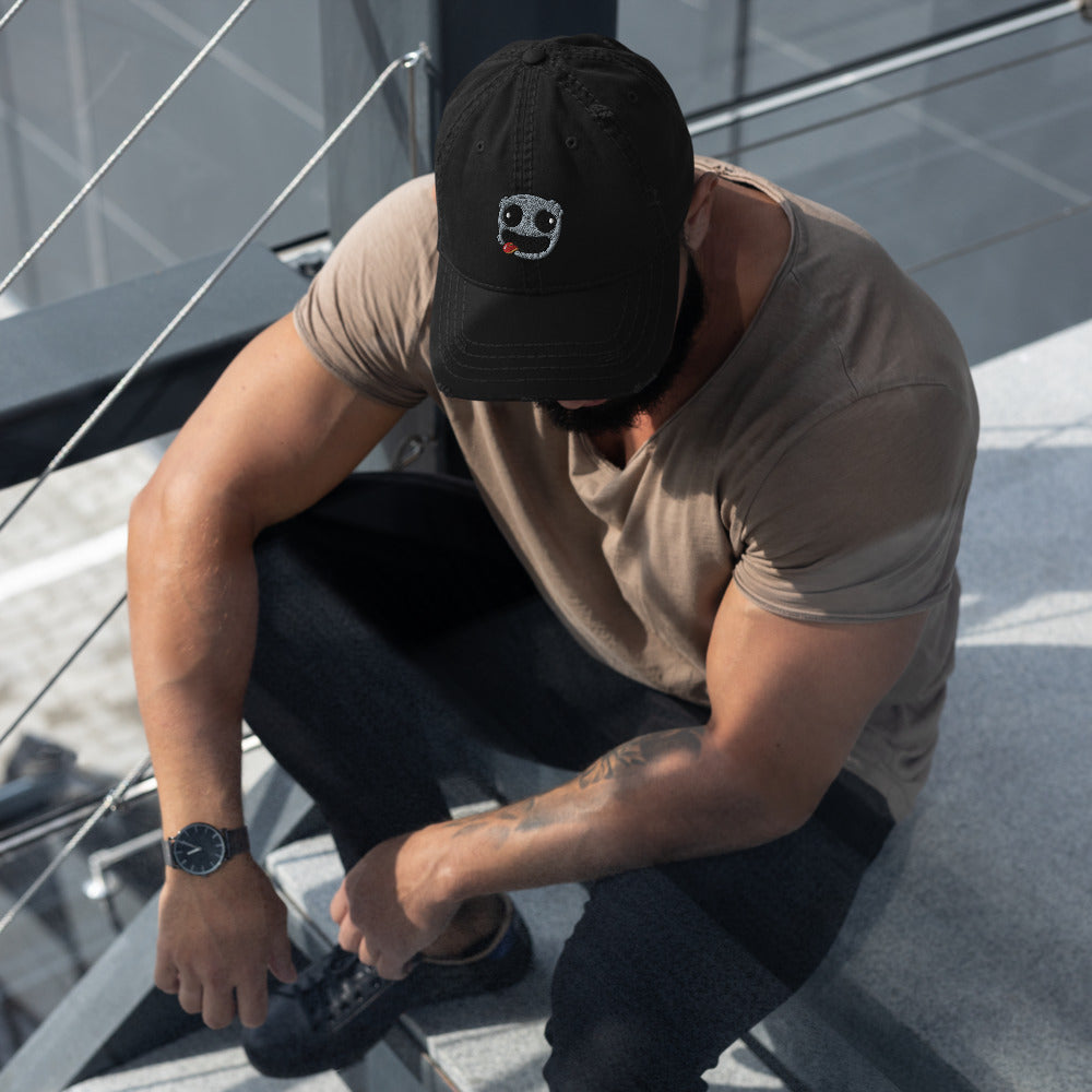 Crazy Rock Distressed Dad Hat