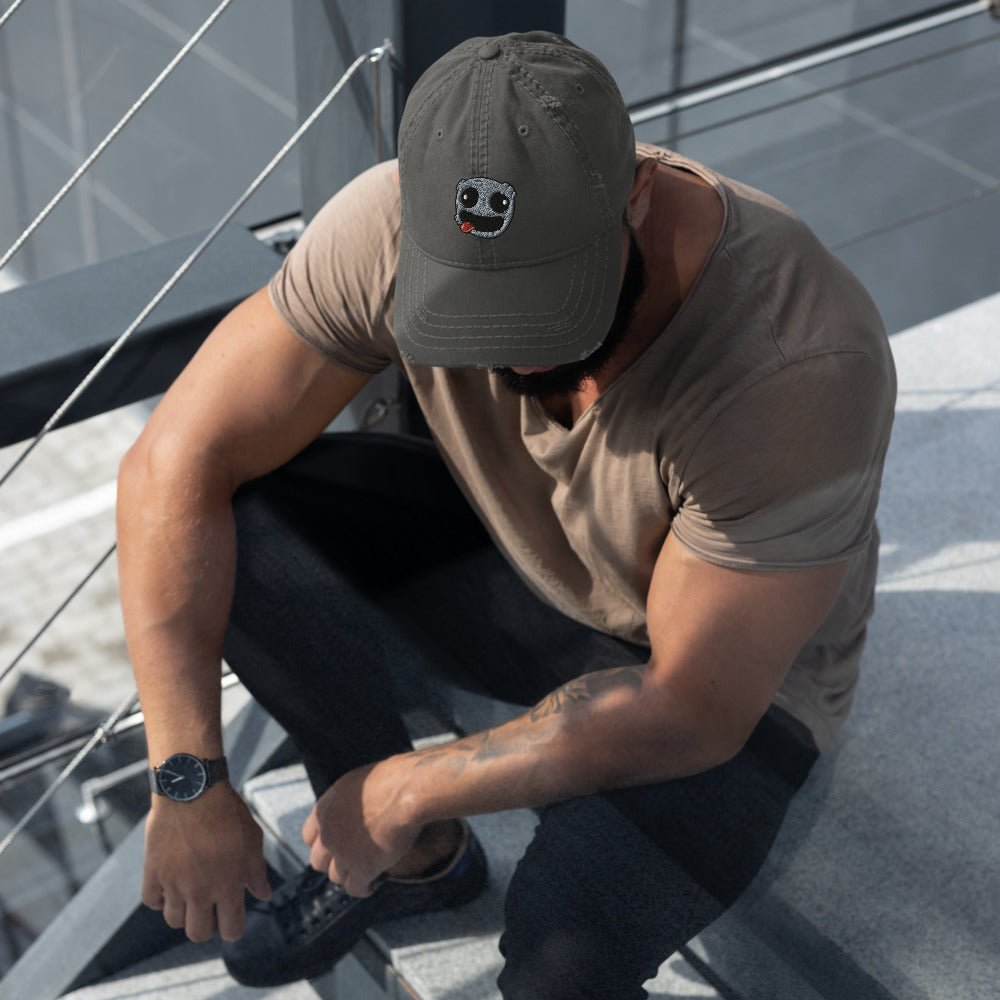 Crazy Rock Distressed Dad Hat