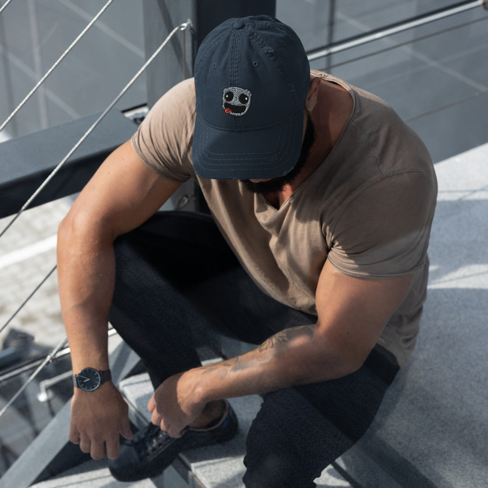 Crazy Rock Distressed Dad Hat
