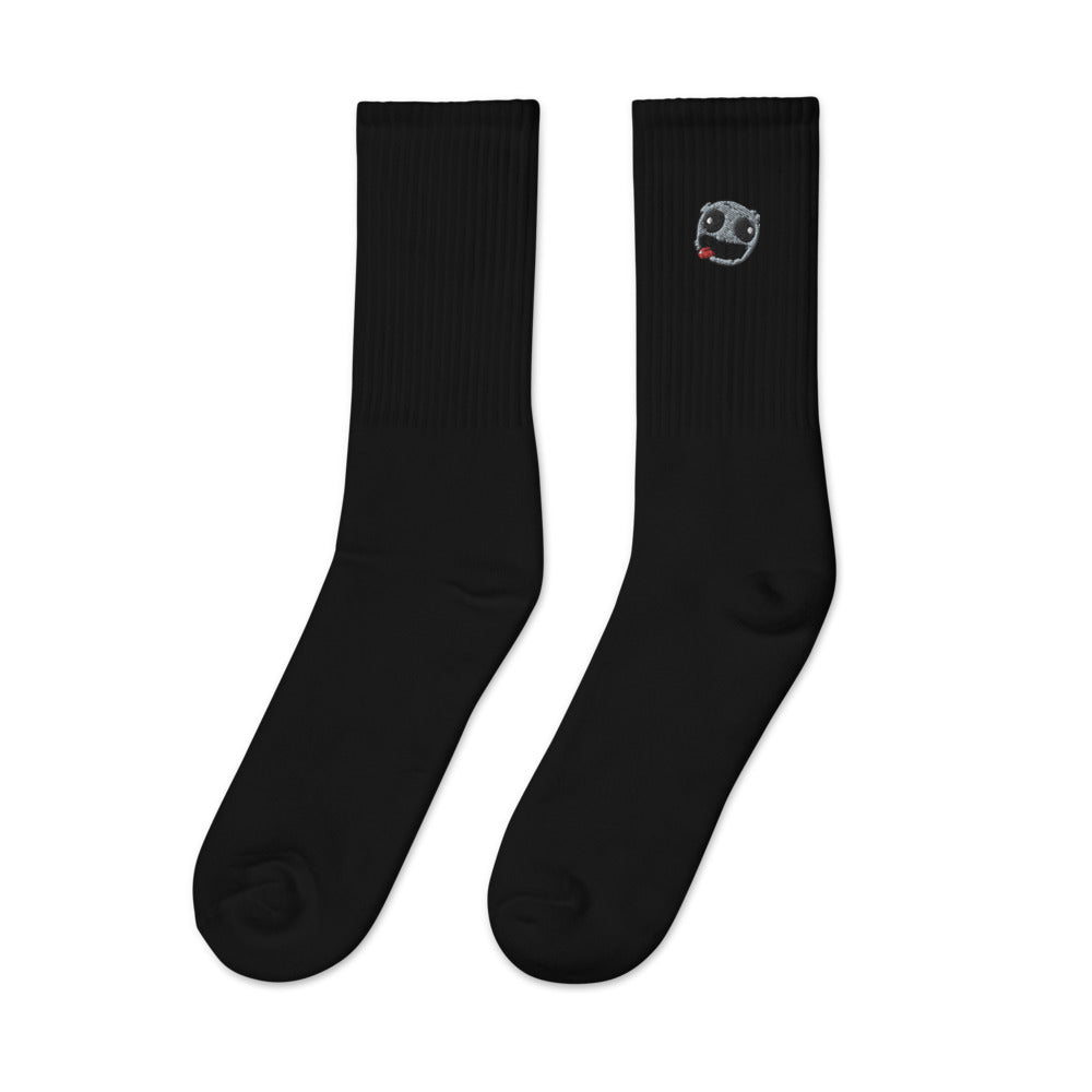 Moonrocks Embroidered Moon Socks