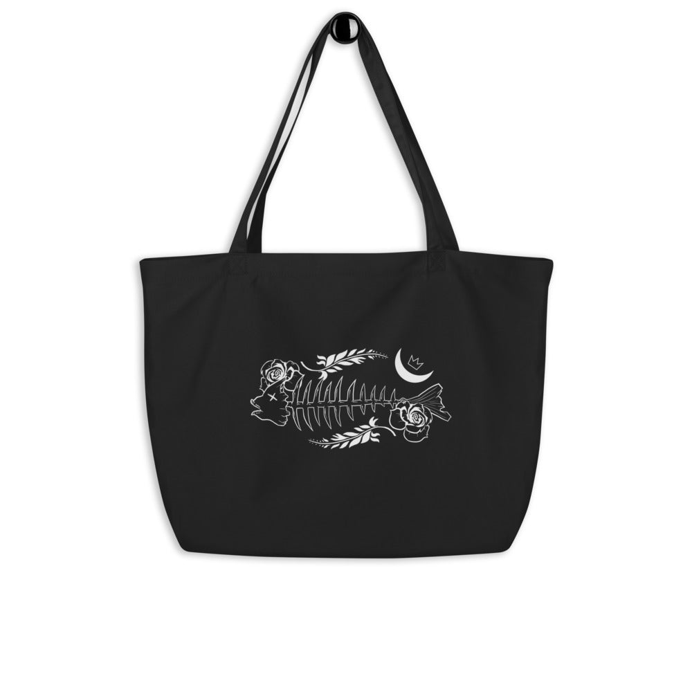 Dead Princess / Plenty of Fish Large Organic Tote Bag