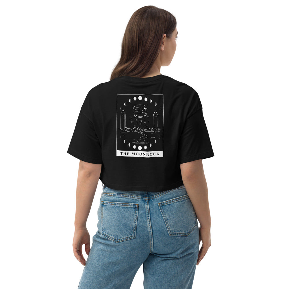 The Moonrock Tarot Loose Drop Shoulder Crop Top
