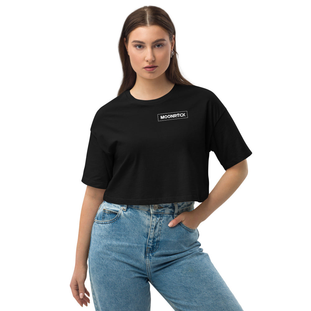 The Moonrock Tarot Loose Drop Shoulder Crop Top