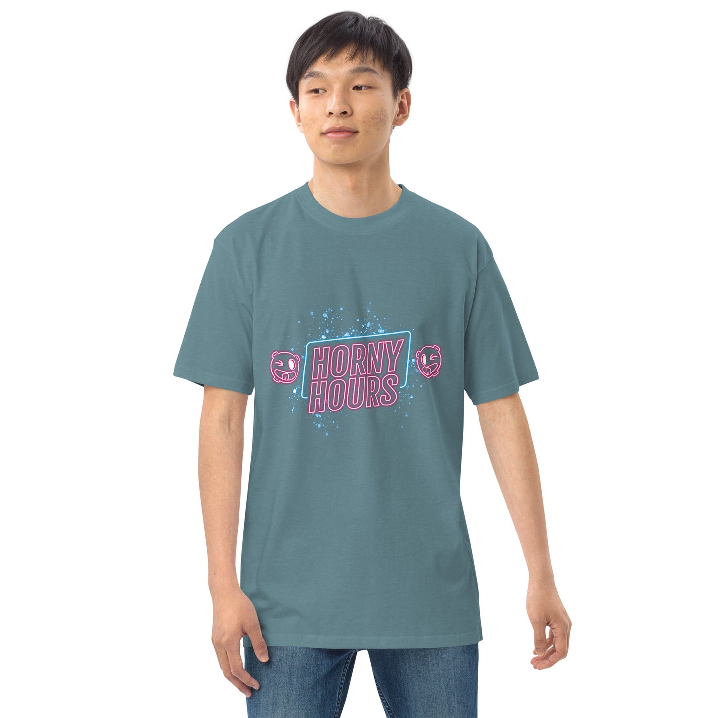 Horny Hours Men’s premium heavyweight tee
