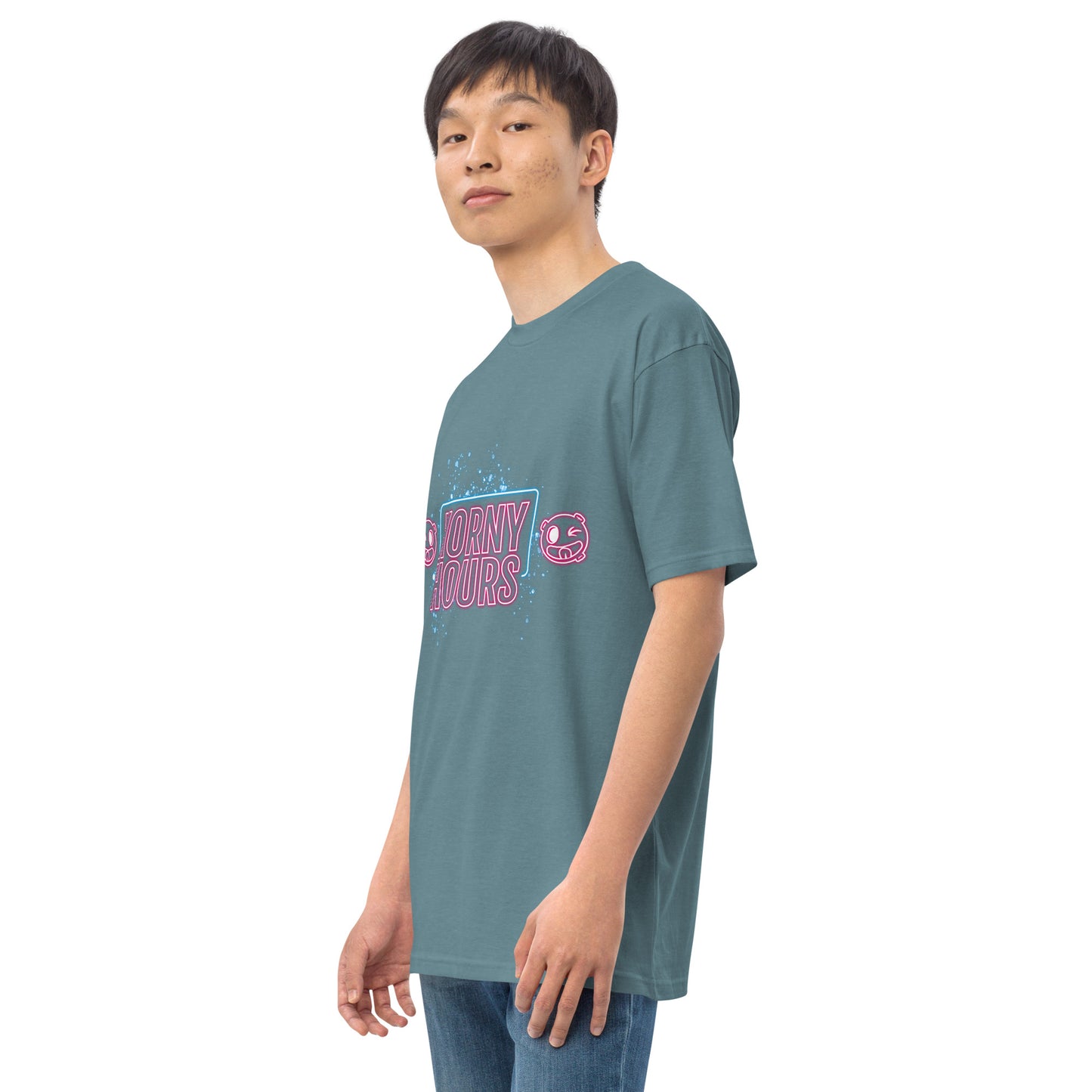 Horny Hours Men’s premium heavyweight tee