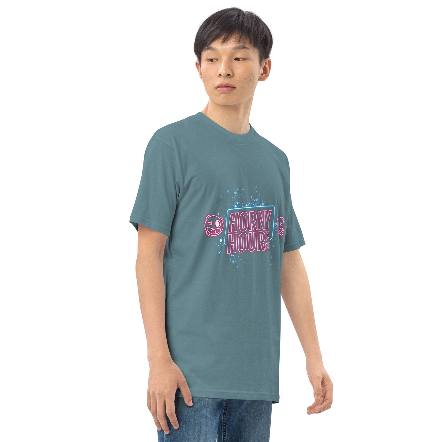 Horny Hours Men’s premium heavyweight tee