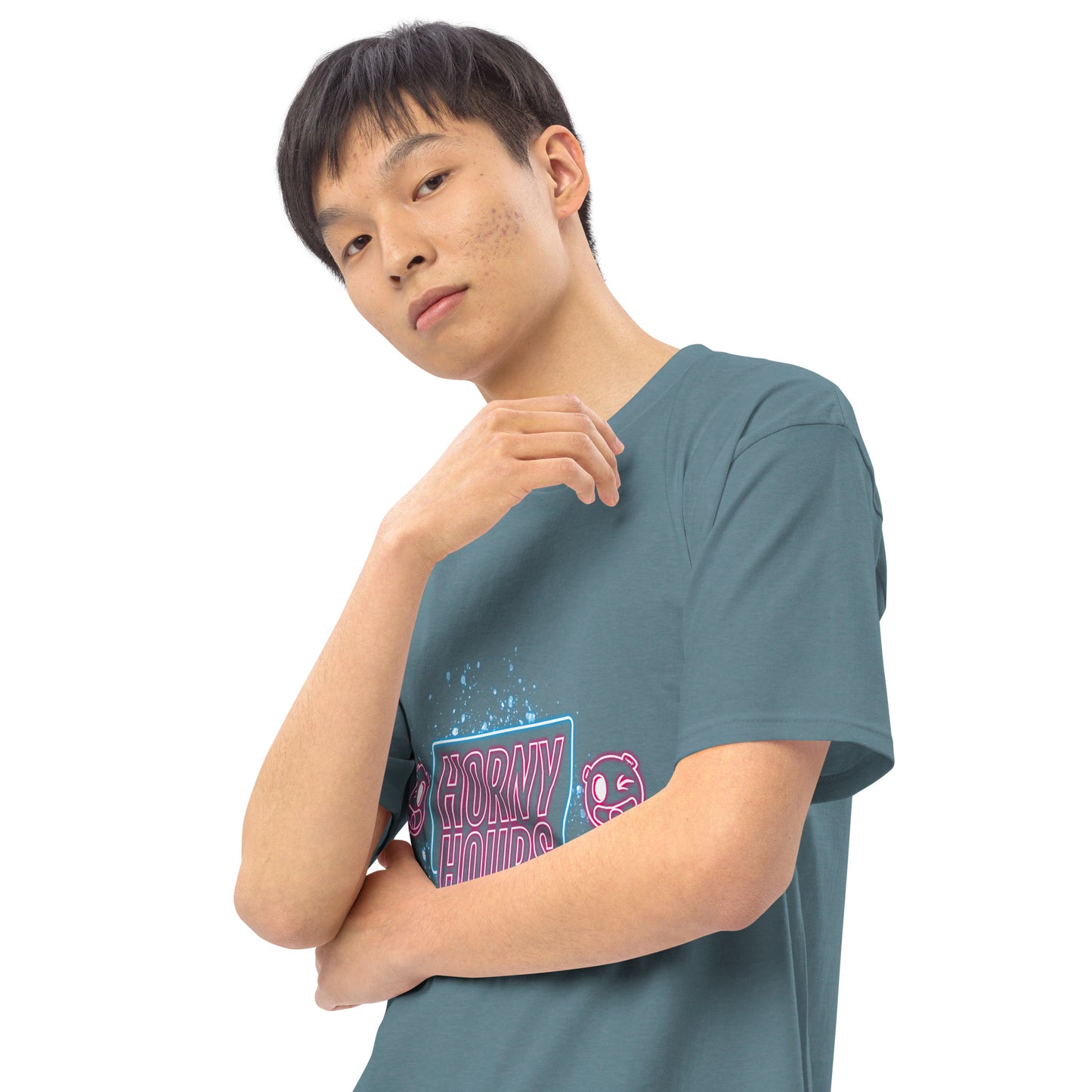 Horny Hours Men’s premium heavyweight tee