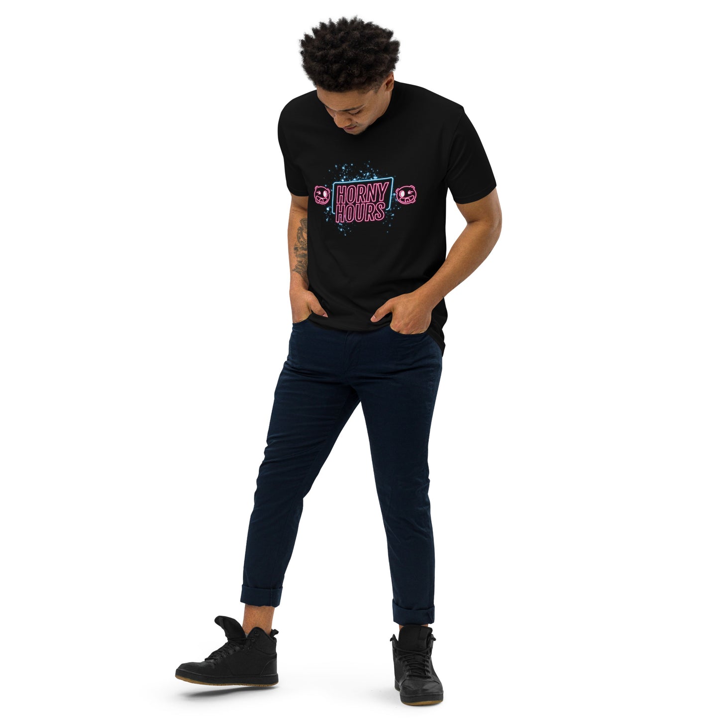 Horny Hours Men’s premium heavyweight tee