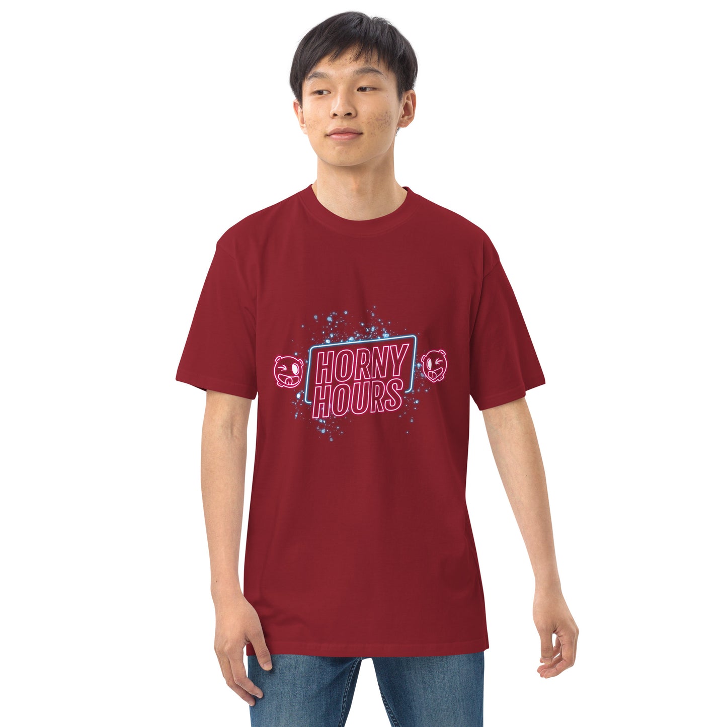 Horny Hours Men’s premium heavyweight tee