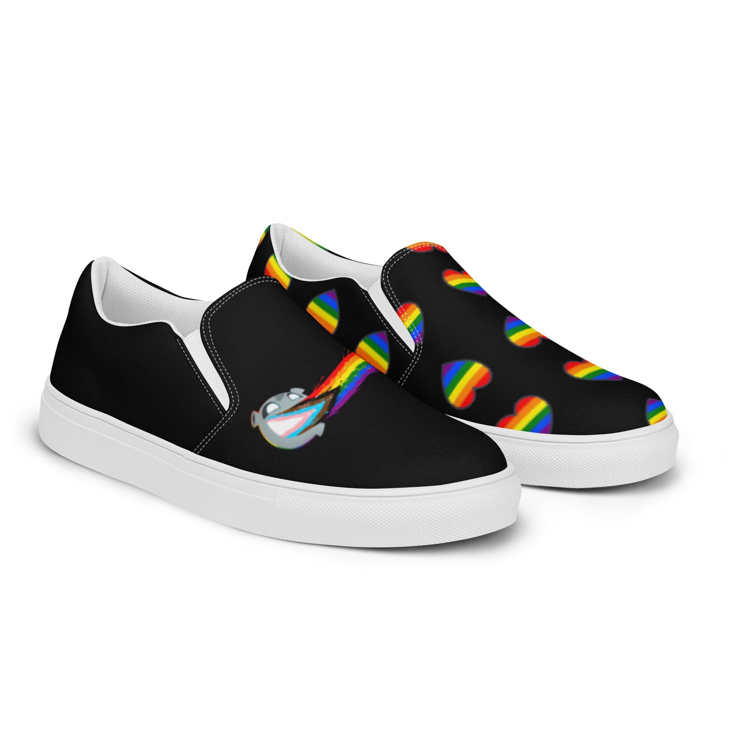 Pride Men’s Slip-on Canvas Shoes - Black