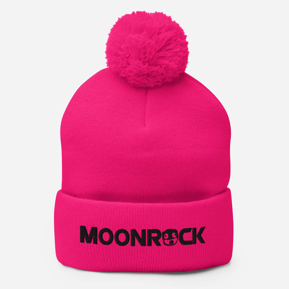 Neon Moonrock Pom-Pom Beanie