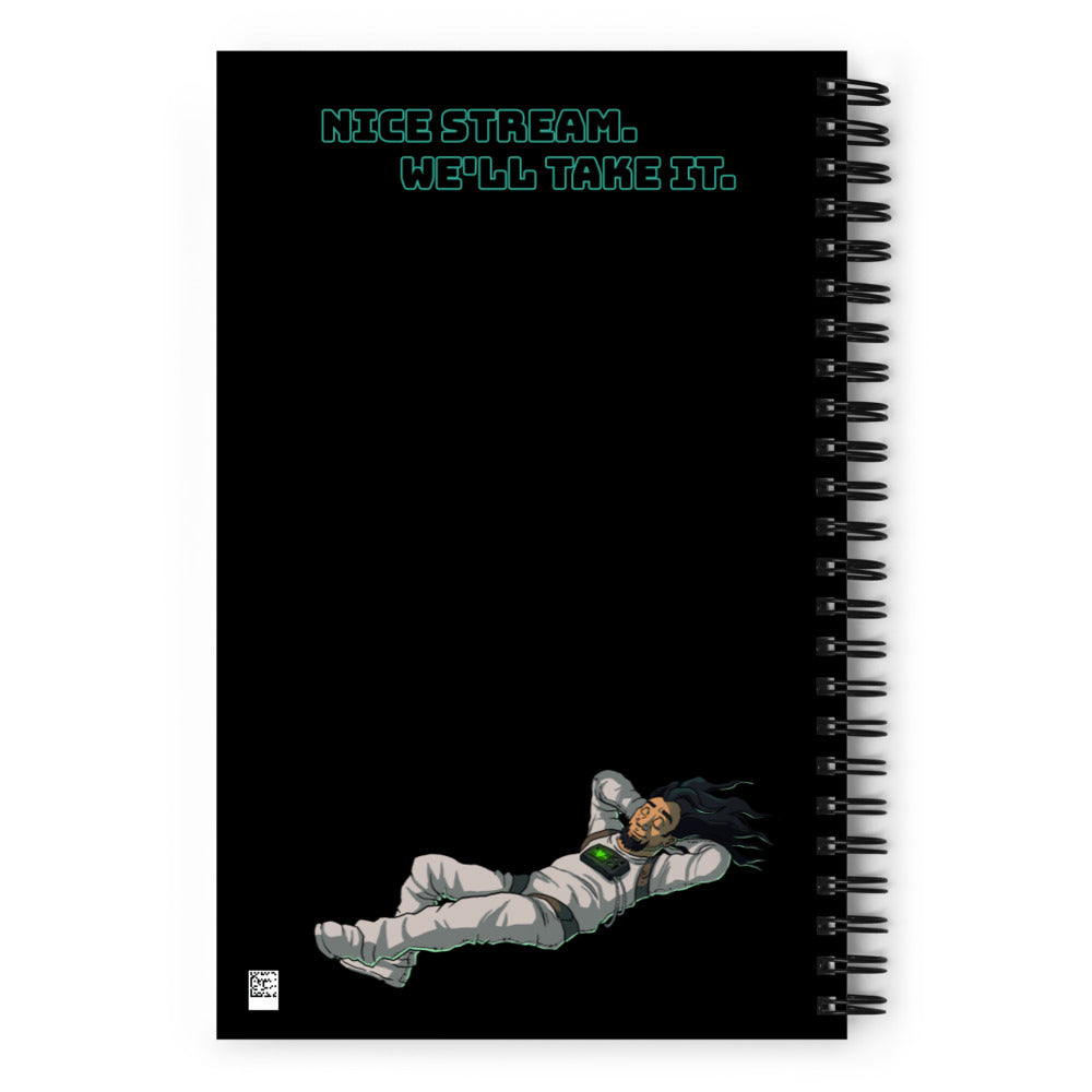 Moon Attacks! Unlined Spiral notebook