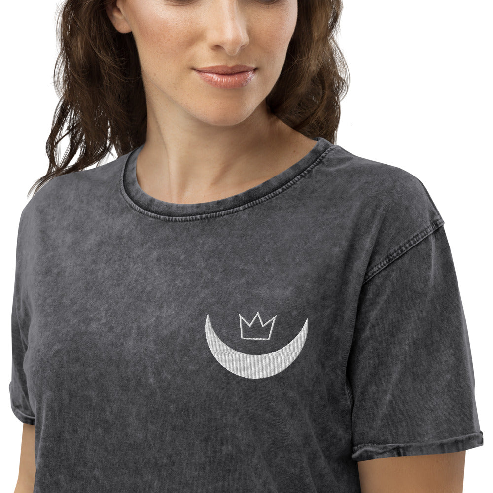 Moonrock Clothing Co. Embroidered Denim T-Shirt