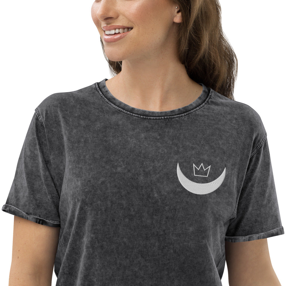 Moonrock Clothing Co. Embroidered Denim T-Shirt