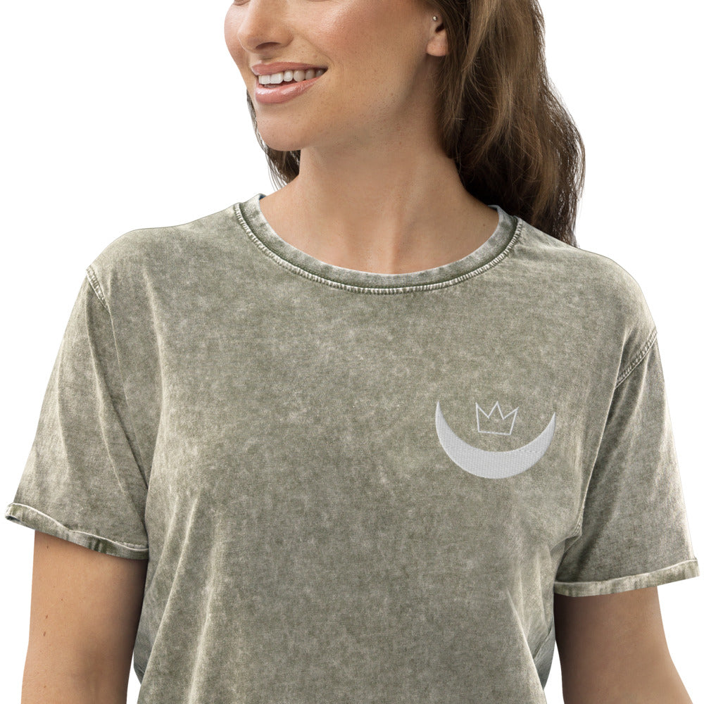 Moonrock Clothing Co. Embroidered Denim T-Shirt