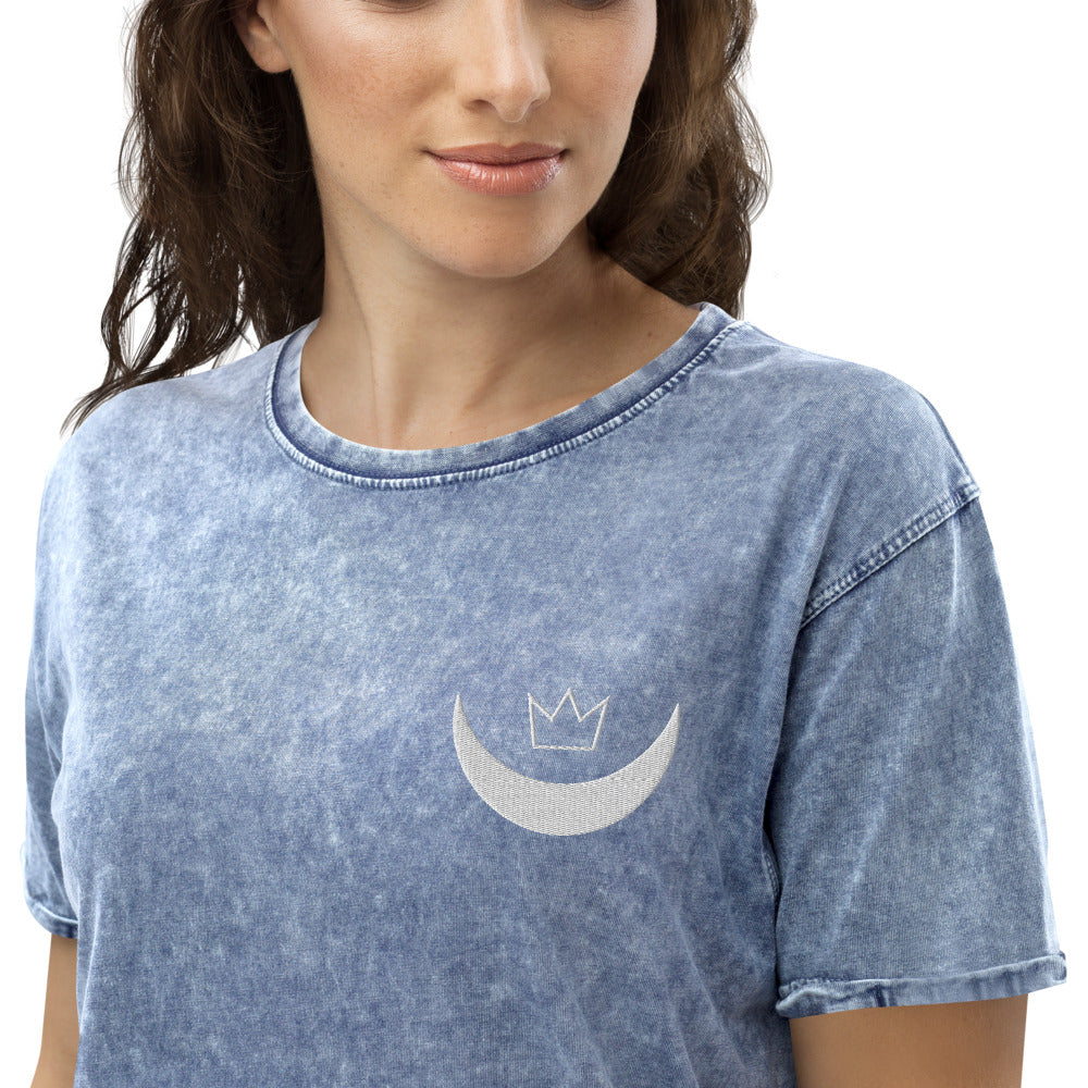 Moonrock Clothing Co. Embroidered Denim T-Shirt