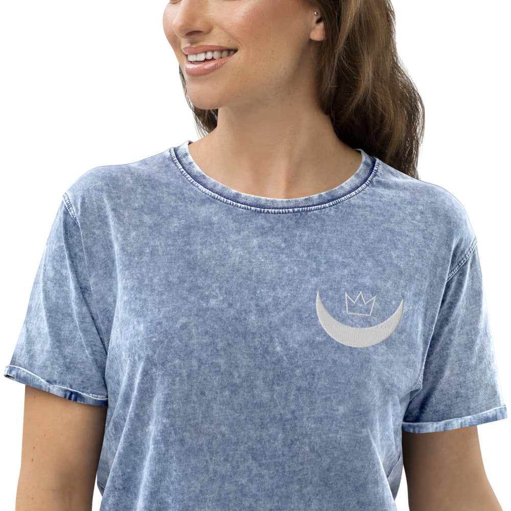 Moonrock Clothing Co. Embroidered Denim T-Shirt