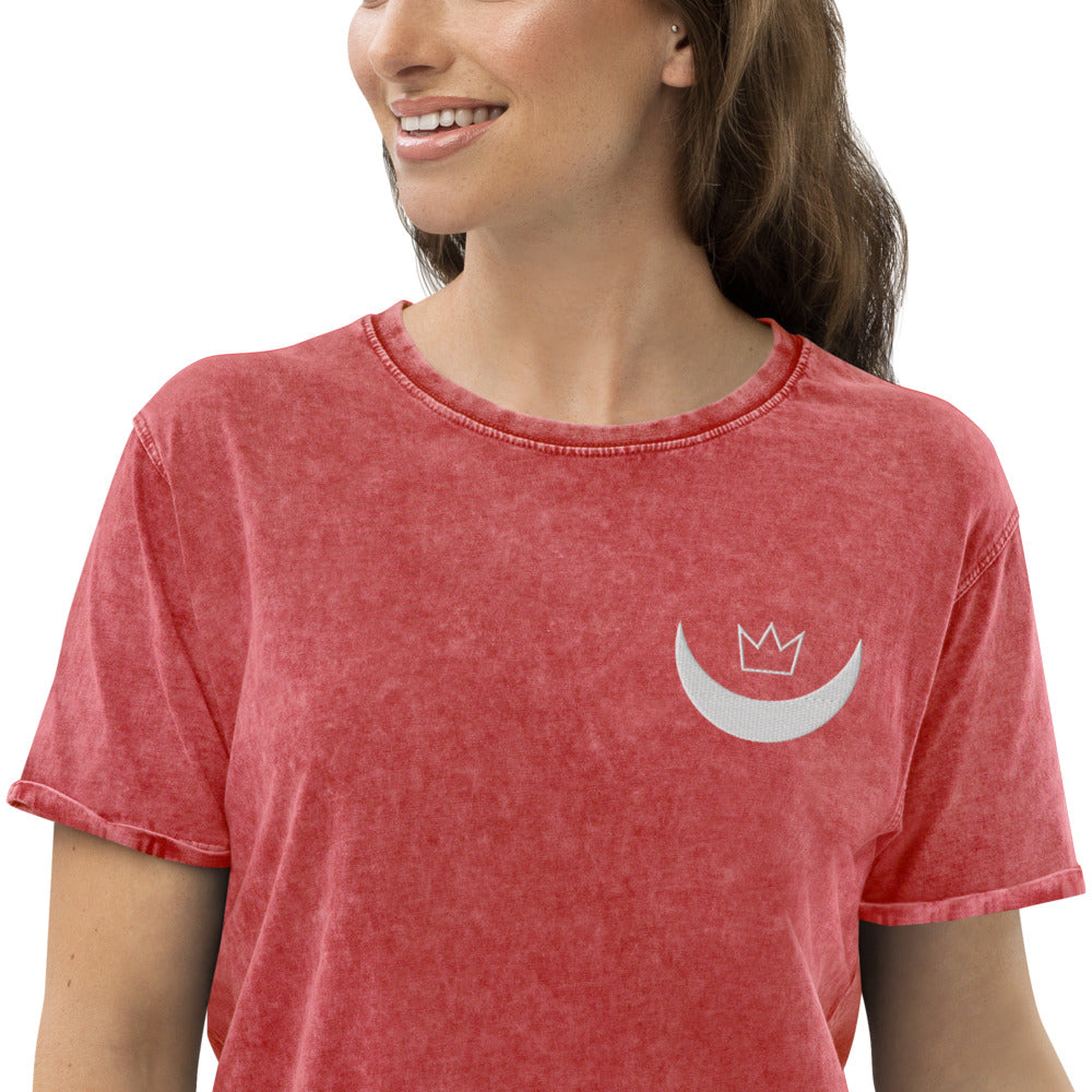 Moonrock Clothing Co. Embroidered Denim T-Shirt