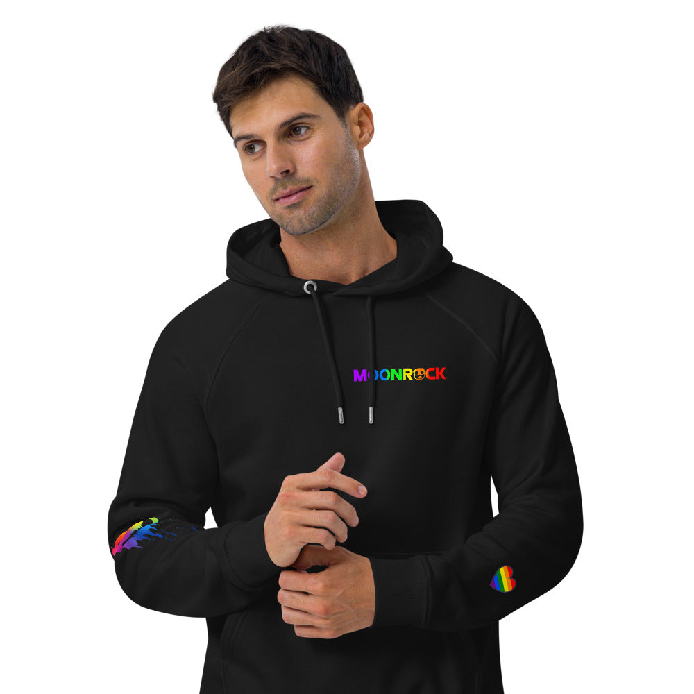Melting Rainbow Unisex Eco Raglan Hoodie