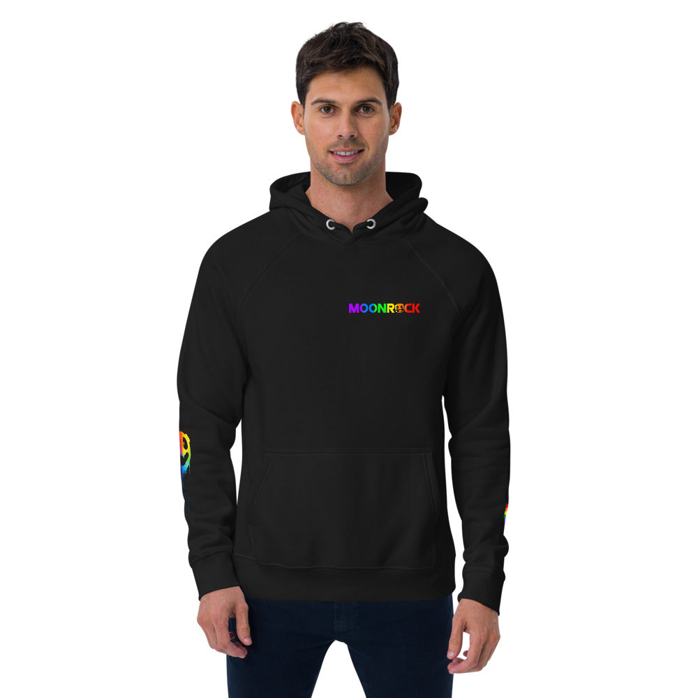 Melting Rainbow Unisex Eco Raglan Hoodie