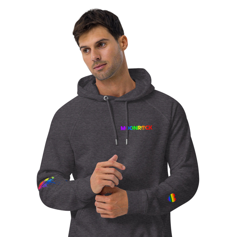 Melting Rainbow Unisex Eco Raglan Hoodie