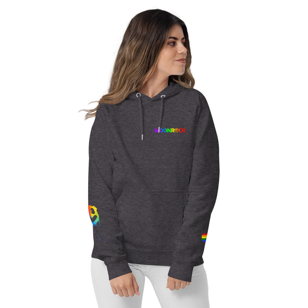 Melting Rainbow Unisex Eco Raglan Hoodie
