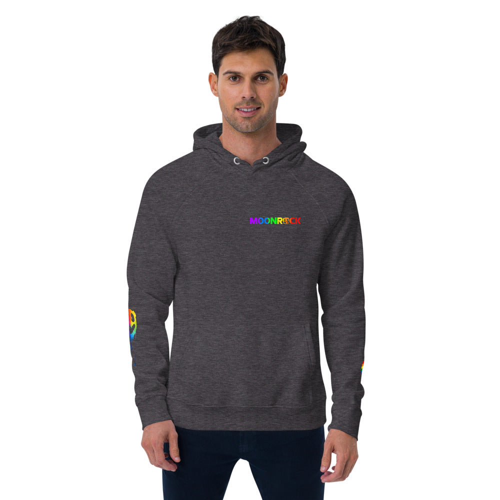 Melting Rainbow Unisex Eco Raglan Hoodie