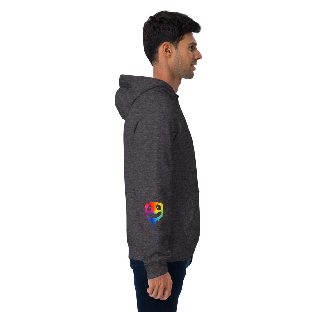 Melting Rainbow Unisex Eco Raglan Hoodie