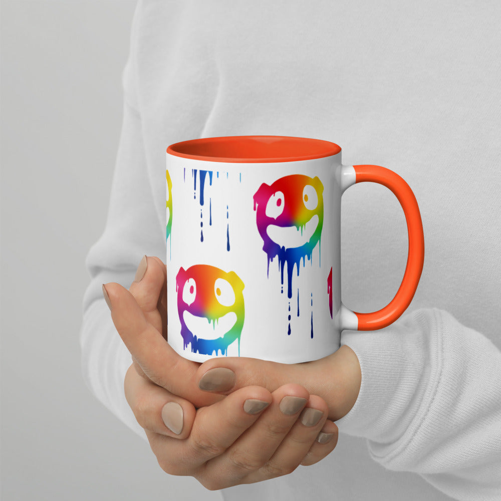 Face Melting Rainbow Mug with Color Inside