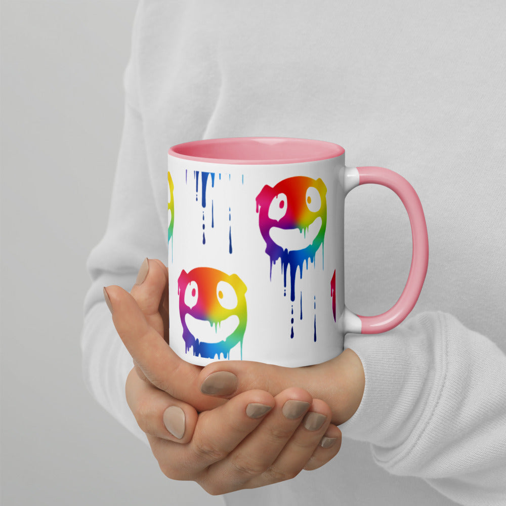 Face Melting Rainbow Mug with Color Inside