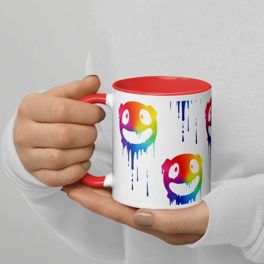 Face Melting Rainbow Mug with Color Inside