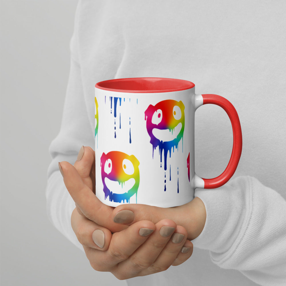 Face Melting Rainbow Mug with Color Inside