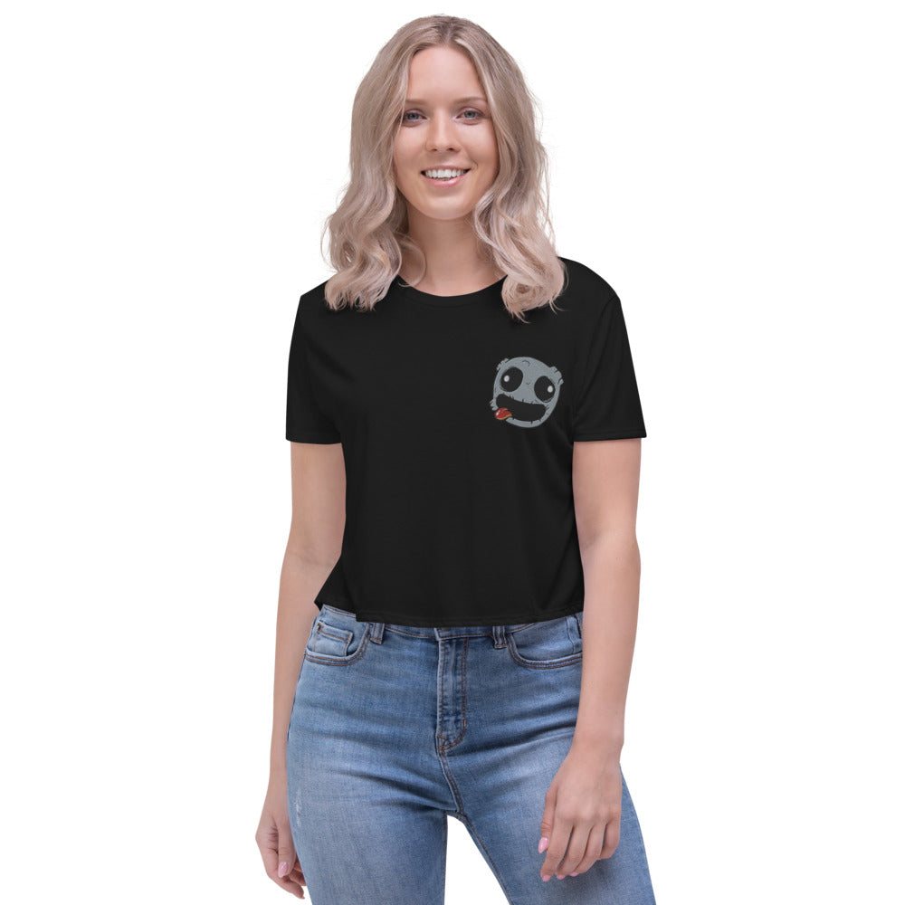 Crazy Rock Embroidered Crop Tee