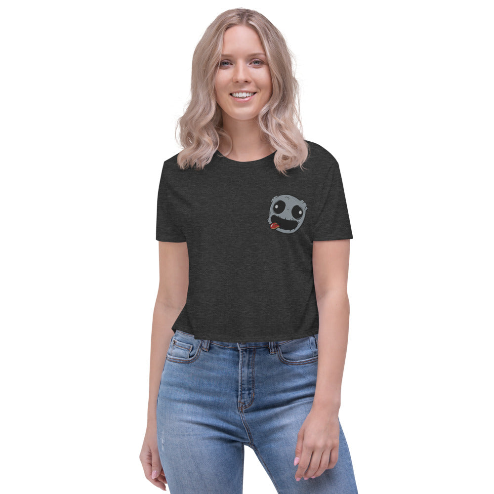 Crazy Rock Embroidered Crop Tee