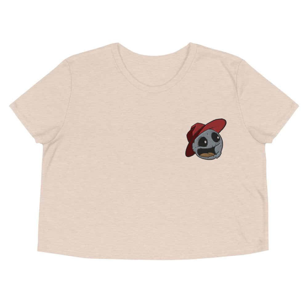Fedora Rock Embroidered Crop Tee