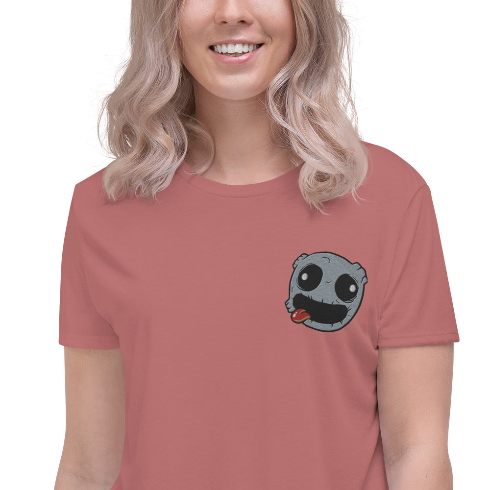 Crazy Rock Embroidered Crop Tee