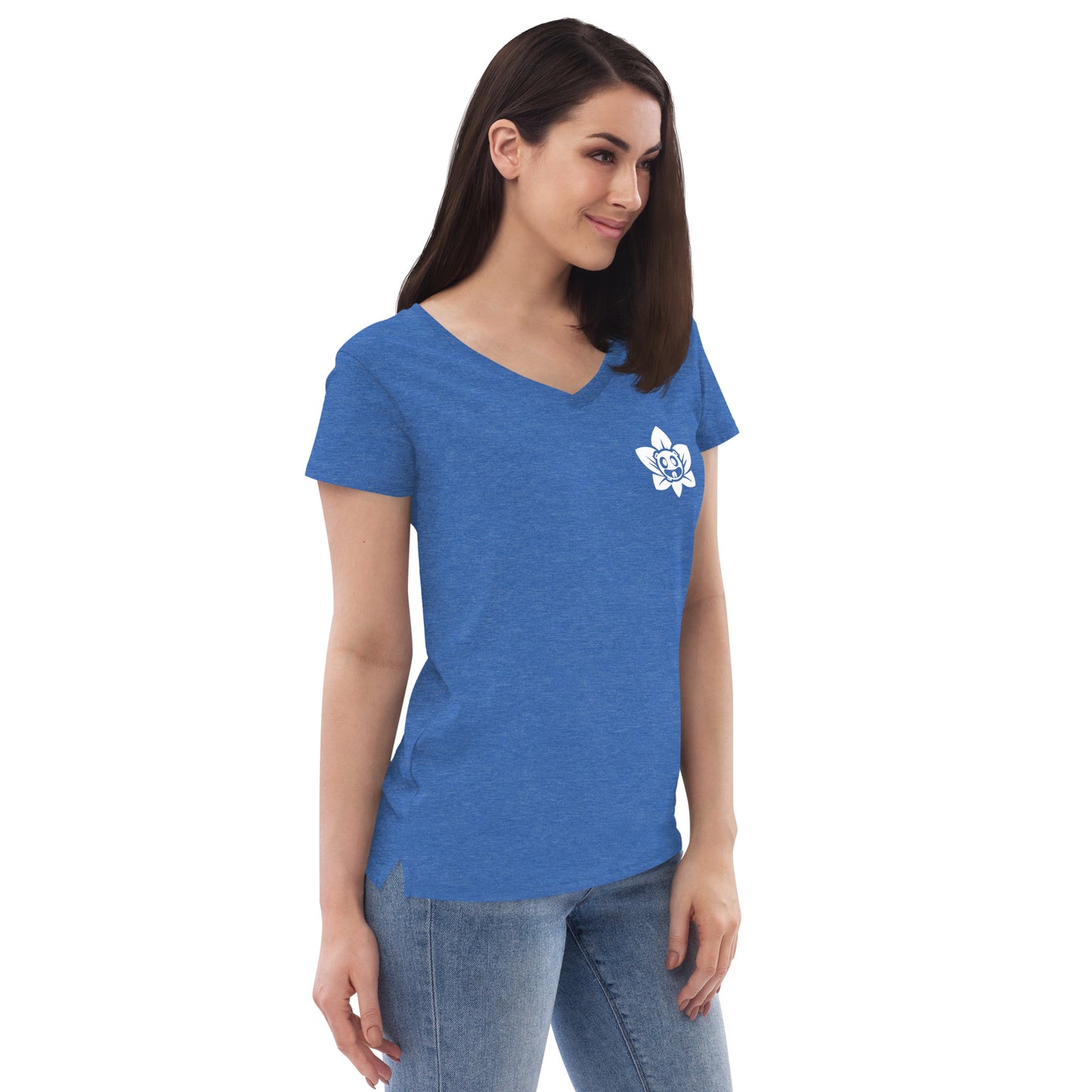 Moon Lotus Women’s Recycled V-neck T-shirt