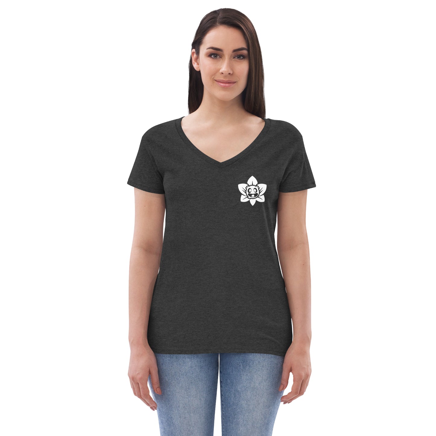 Moon Lotus Women’s Recycled V-neck T-shirt