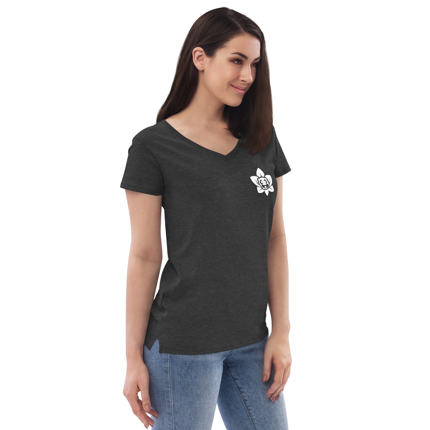 Moon Lotus Women’s Recycled V-neck T-shirt