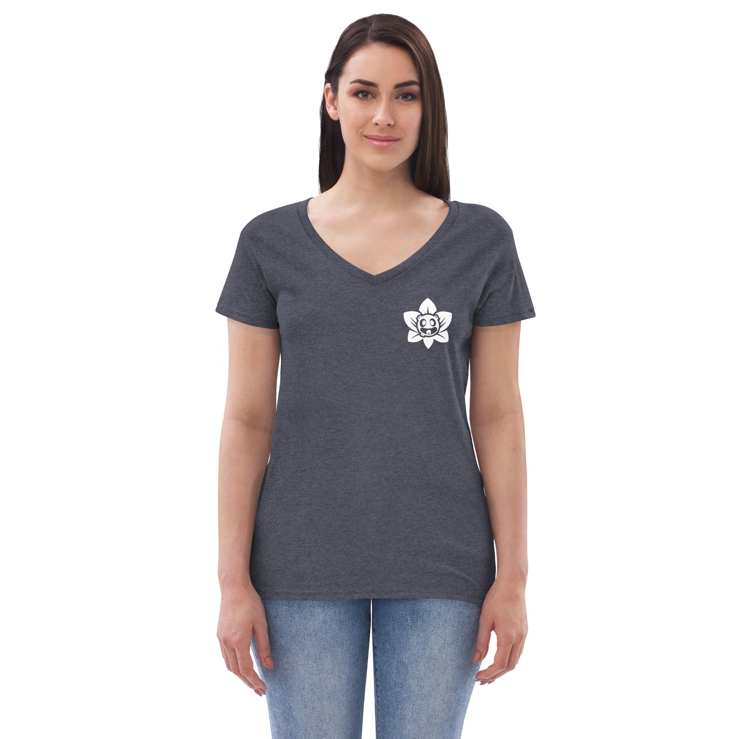 Moon Lotus Women’s Recycled V-neck T-shirt