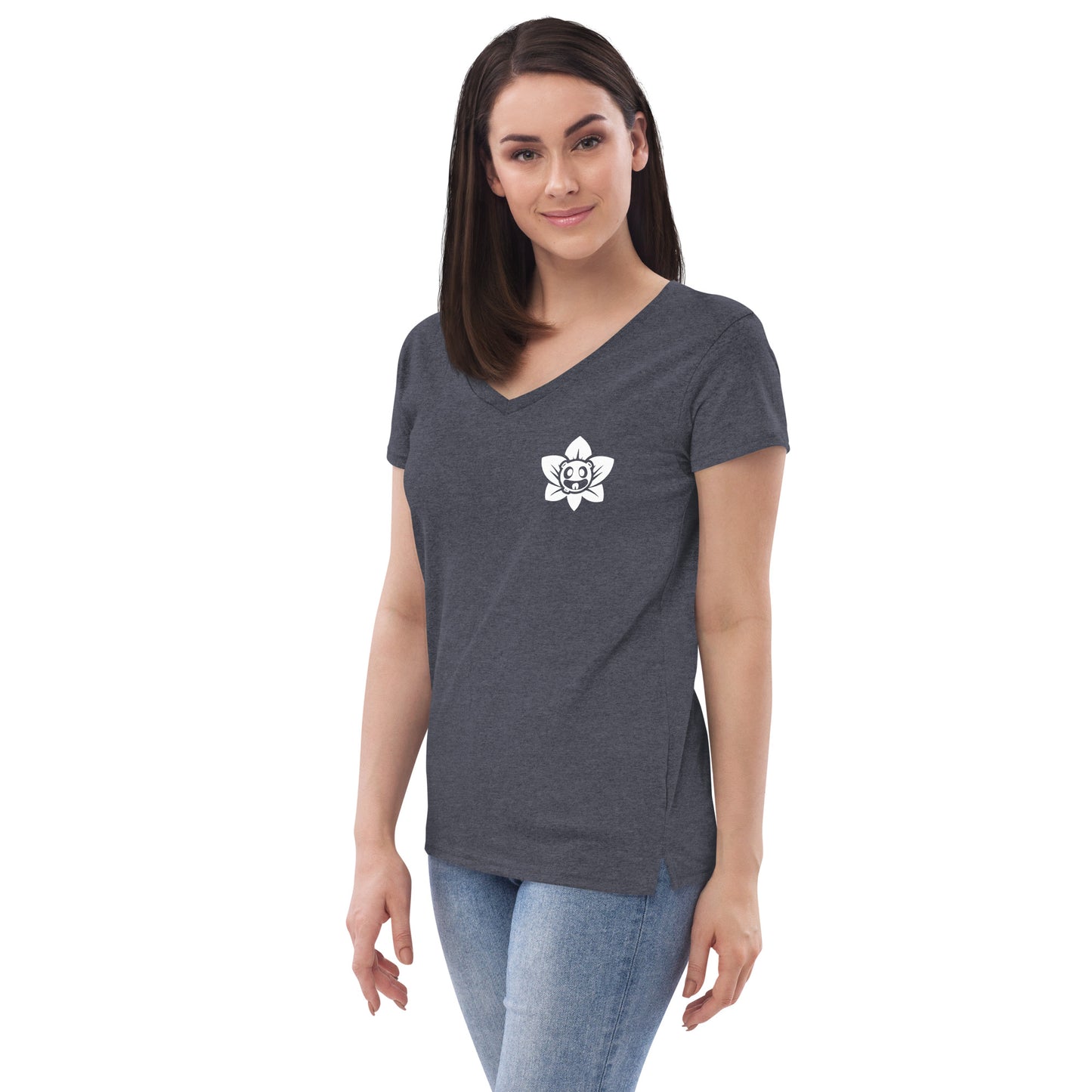 Moon Lotus Women’s Recycled V-neck T-shirt
