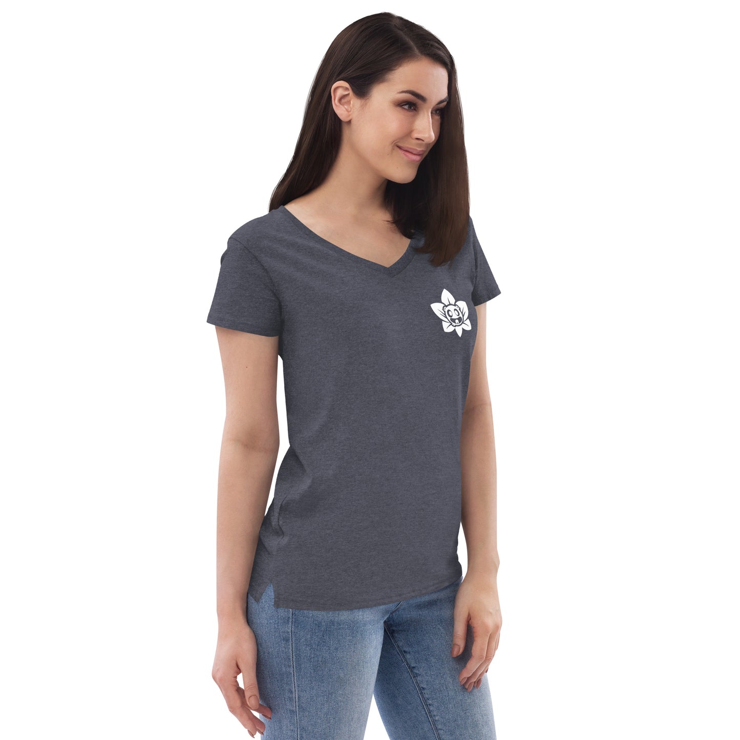 Moon Lotus Women’s Recycled V-neck T-shirt