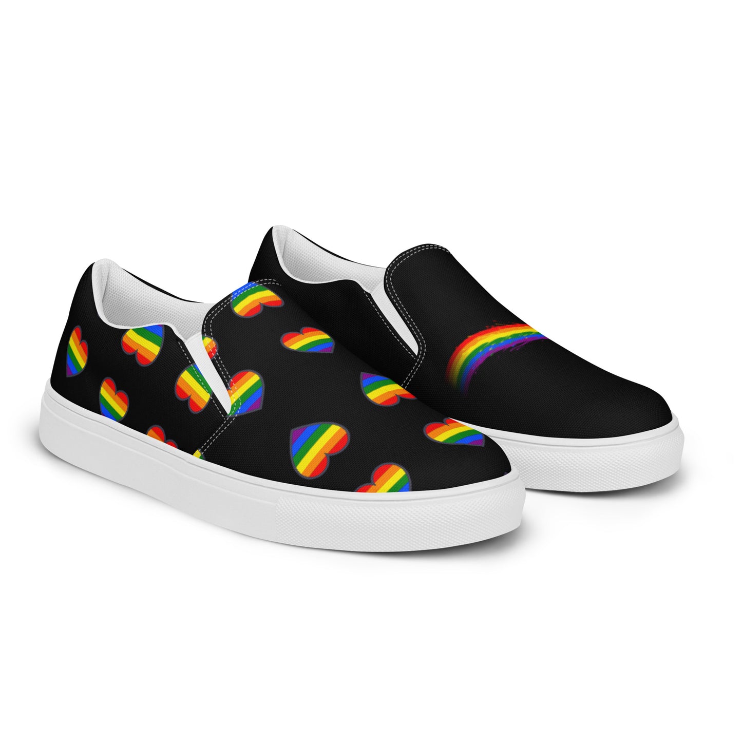 Pride Women’s Slip-on Canvas Shoes - Black