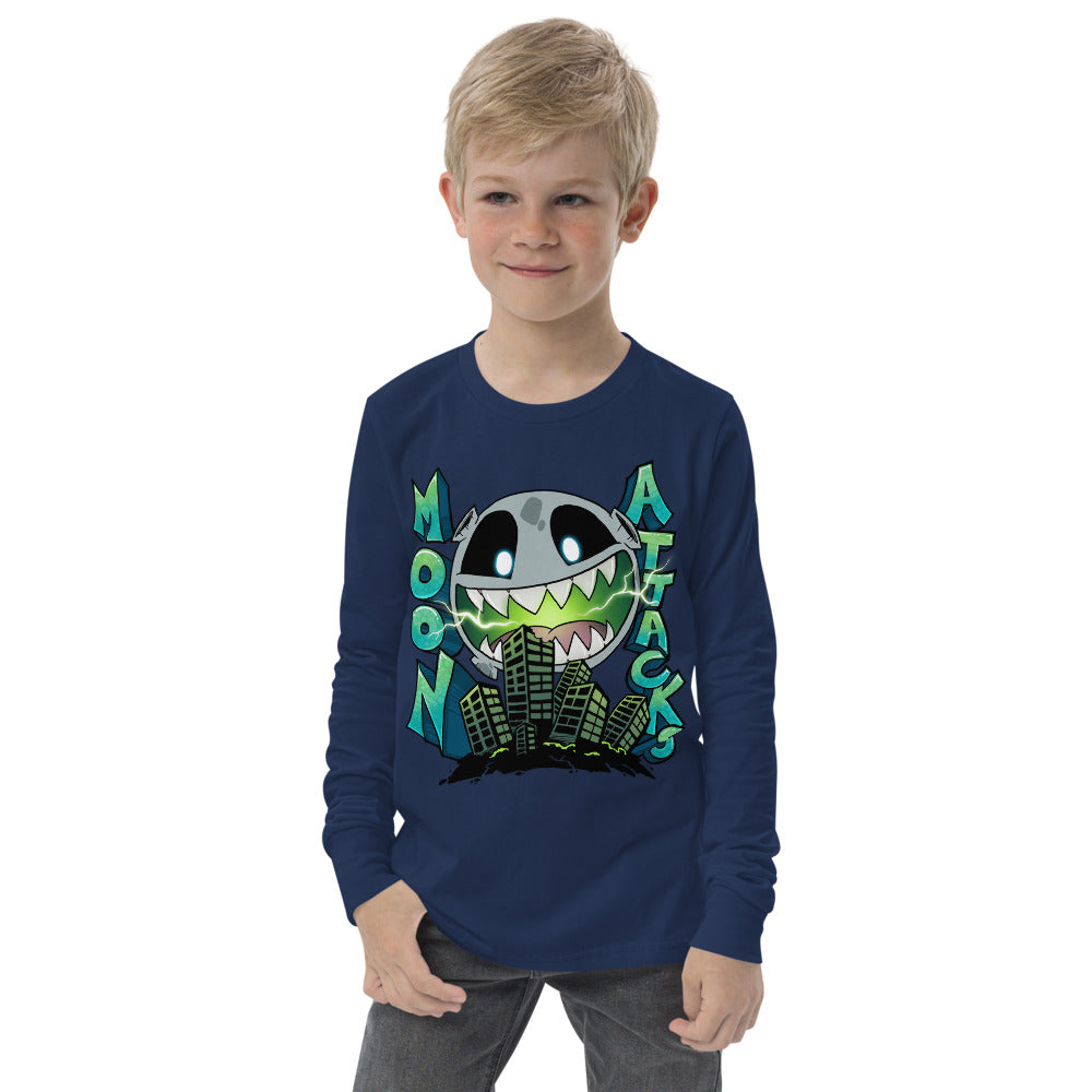 Moon Attacks! Youth Long Sleeve Tee