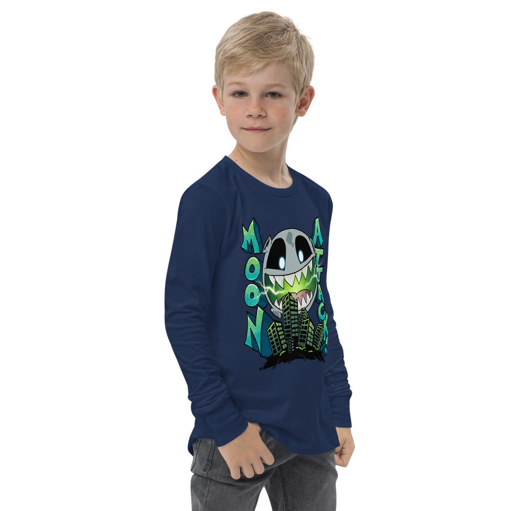 Moon Attacks! Youth Long Sleeve Tee