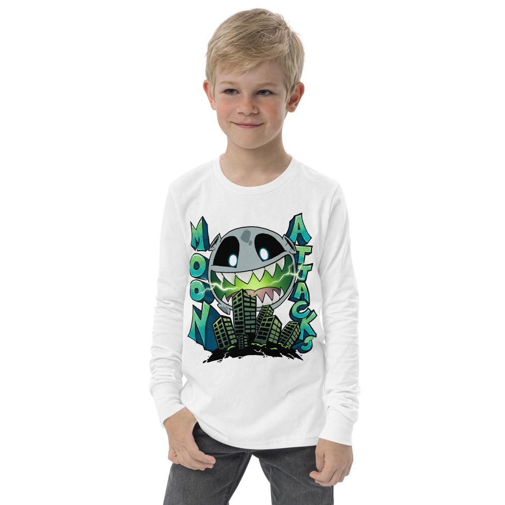 Moon Attacks! Youth Long Sleeve Tee