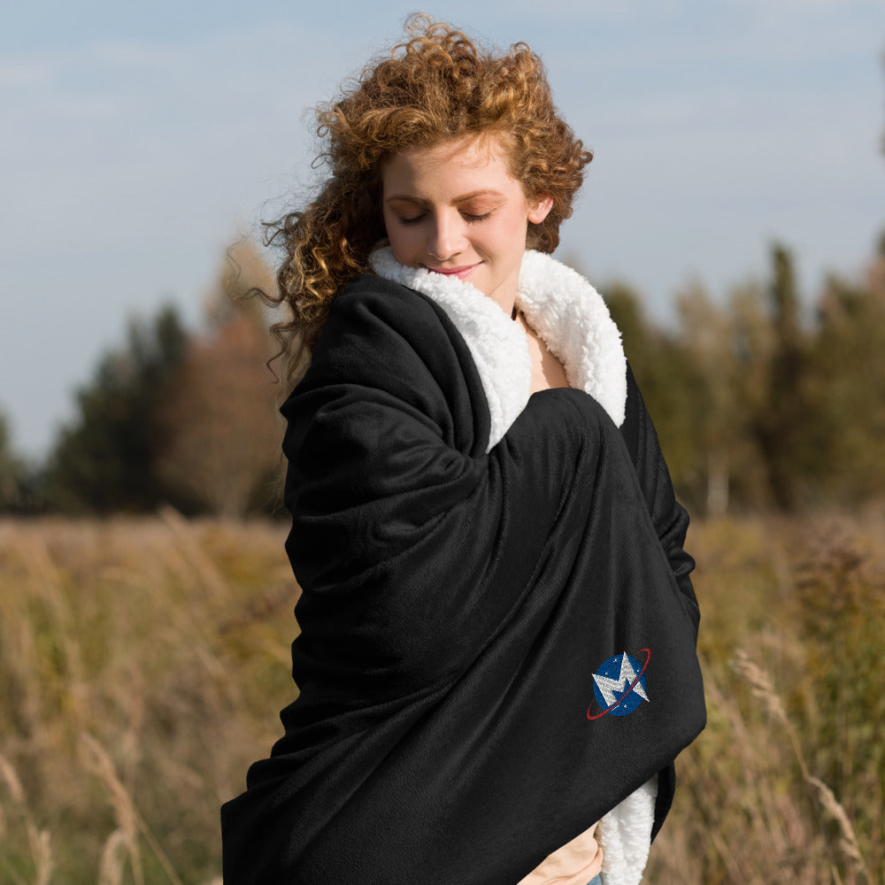 MASA Embroidered Premium Sherpa Blanket