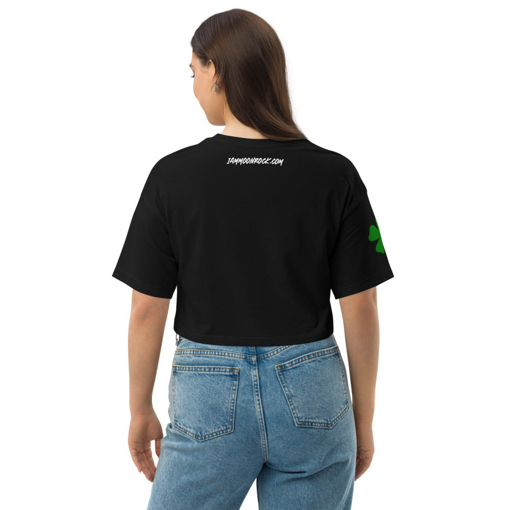 St. Patty's Day Loose Drop Shoulder Crop Top