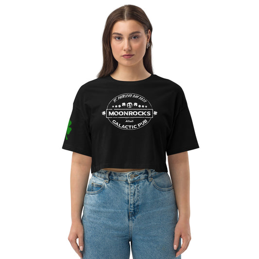St. Patty's Day Loose Drop Shoulder Crop Top
